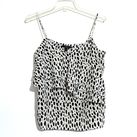 J Crew 100% Silk Animal Print Ruffle Cami Top NWT - Picture 3 of 7